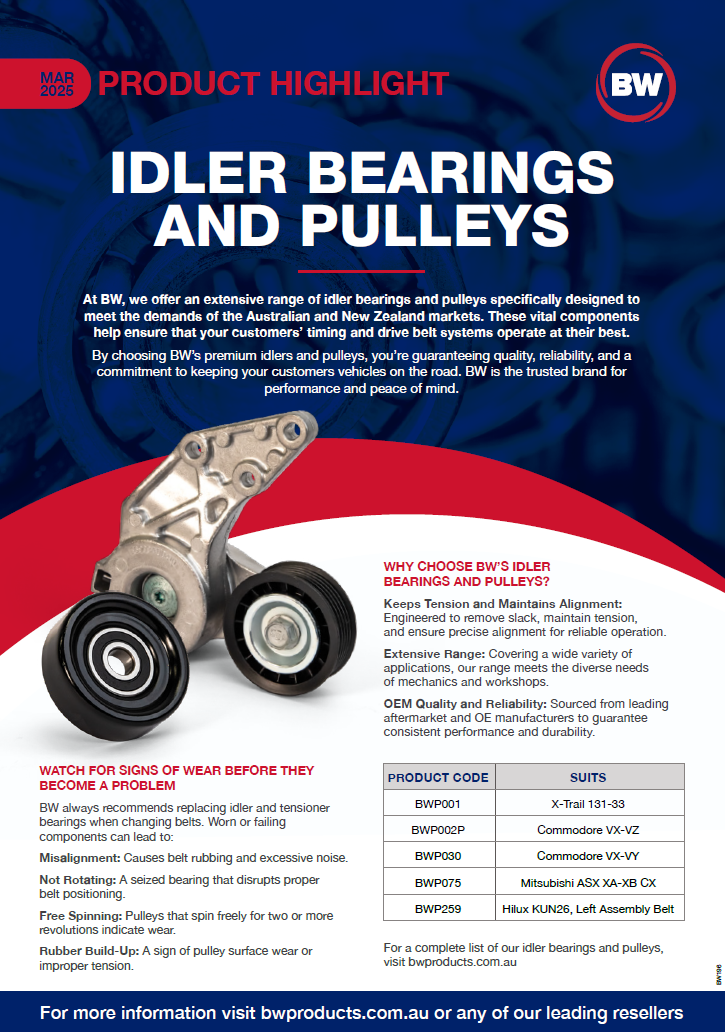 Idler Bearings And Pulleys